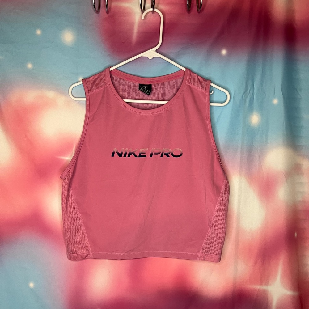 Hot Pink Nike Pro Dri-Fit with sheer back